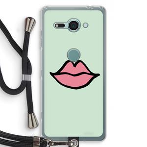 CaseCompany Kusje: Sony Xperia XZ2 Compact Transparant Hoesje met koord
