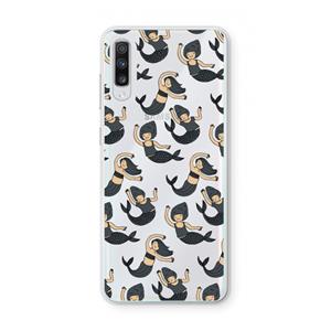CaseCompany Zeemeermin: Samsung Galaxy A70 Transparant Hoesje