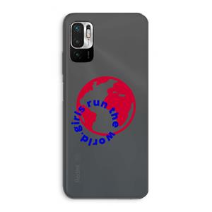 CaseCompany Run The World: Xiaomi Redmi Note 10 5G Transparant Hoesje