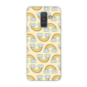 CaseCompany Regenboog: Samsung Galaxy A6 Plus (2018) Transparant Hoesje