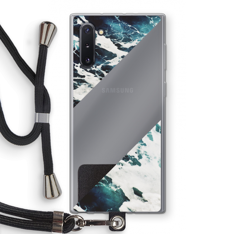 CaseCompany Golven: Samsung Galaxy Note 10 Transparant Hoesje met koord