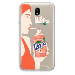 CaseCompany Peach please!: Samsung Galaxy J7 (2017) Transparant Hoesje