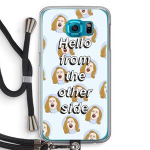 CaseCompany Hello: Samsung Galaxy S6 Transparant Hoesje met koord