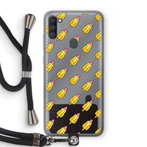CaseCompany Waterijsjes: Samsung Galaxy A11 Transparant Hoesje met koord