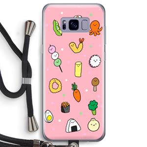 CaseCompany Happy bento friends: Samsung Galaxy S8 Transparant Hoesje met koord