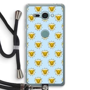 CaseCompany Leeuwenkoppen: Sony Xperia XZ2 Compact Transparant Hoesje met koord