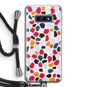 CaseCompany Colored Giraffe: Samsung Galaxy S10e Transparant Hoesje met koord