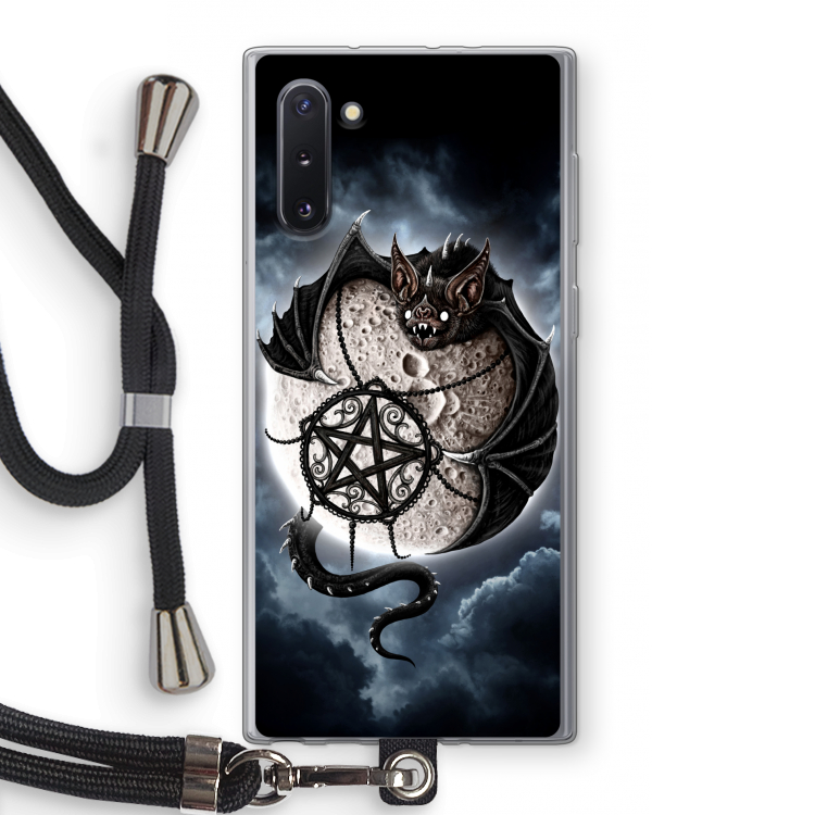 CaseCompany Volle maan: Samsung Galaxy Note 10 Transparant Hoesje met koord