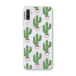 CaseCompany Cactus Lover: Samsung Galaxy A70 Transparant Hoesje