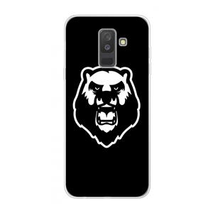 CaseCompany Angry Bear (black): Samsung Galaxy A6 Plus (2018) Transparant Hoesje