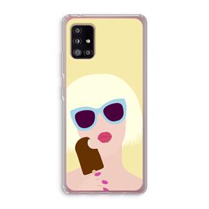 CaseCompany Ice cream: Samsung Galaxy A51 5G Transparant Hoesje