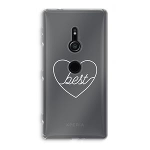 CaseCompany Best heart pastel: Sony Xperia XZ2 Transparant Hoesje