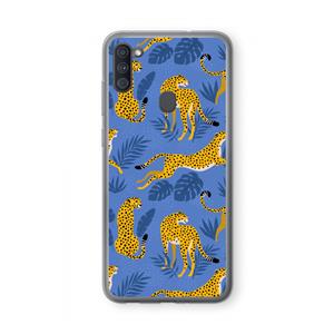 CaseCompany Luipaard: Samsung Galaxy A11 Transparant Hoesje