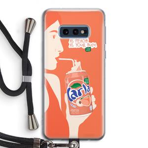 CaseCompany Peach please!: Samsung Galaxy S10e Transparant Hoesje met koord