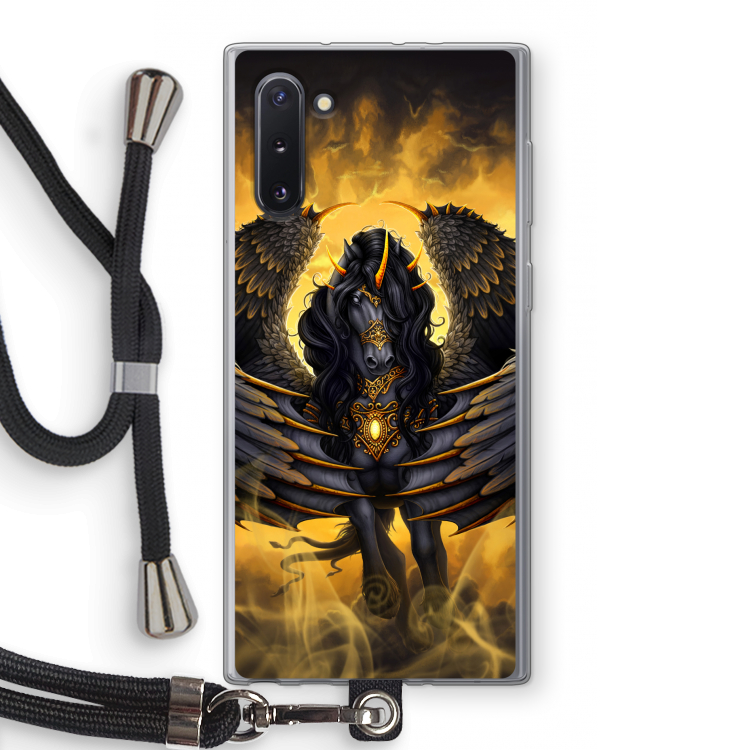 CaseCompany Pegasus: Samsung Galaxy Note 10 Transparant Hoesje met koord