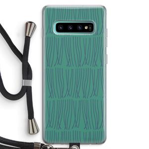 CaseCompany Swirls: Samsung Galaxy S10 Plus Transparant Hoesje met koord