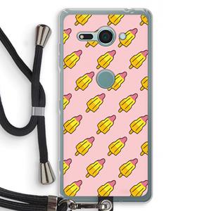 CaseCompany Waterijsjes: Sony Xperia XZ2 Compact Transparant Hoesje met koord