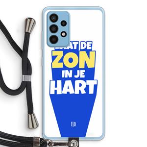 CaseCompany Laat de zon in je hart: Samsung Galaxy A52 Transparant Hoesje met koord