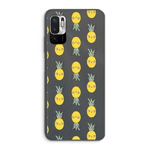 CaseCompany Ananas: Xiaomi Redmi Note 10 5G Transparant Hoesje