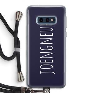 CaseCompany Joengneuh!: Samsung Galaxy S10e Transparant Hoesje met koord