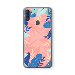 CaseCompany Tropisch: Samsung Galaxy A11 Transparant Hoesje