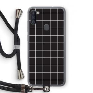 CaseCompany Rooster 2: Samsung Galaxy A11 Transparant Hoesje met koord