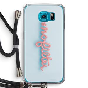 CaseCompany nofilter: Samsung Galaxy S6 Transparant Hoesje met koord
