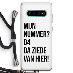 CaseCompany Da ziede van hier: Samsung Galaxy S10 Plus Transparant Hoesje met koord