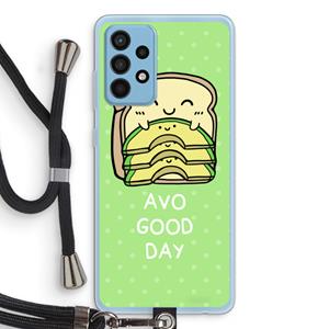CaseCompany Avo Good Day: Samsung Galaxy A52 Transparant Hoesje met koord