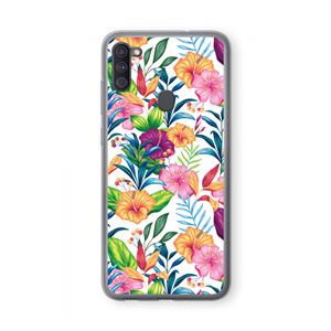 CaseCompany Tropisch 2: Samsung Galaxy A11 Transparant Hoesje