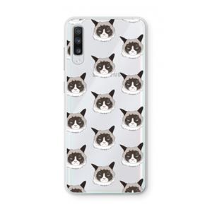 CaseCompany It's a Purrr Case: Samsung Galaxy A70 Transparant Hoesje