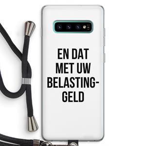 CaseCompany Belastinggeld: Samsung Galaxy S10 Plus Transparant Hoesje met koord