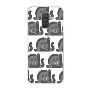 CaseCompany Cats: Samsung Galaxy A6 Plus (2018) Transparant Hoesje