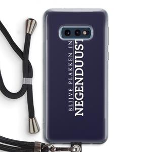 CaseCompany Blijve plakken in Negenduust: Samsung Galaxy S10e Transparant Hoesje met koord