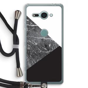 CaseCompany Combinatie marmer: Sony Xperia XZ2 Compact Transparant Hoesje met koord