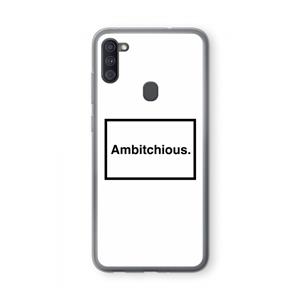 CaseCompany Ambitchious: Samsung Galaxy A11 Transparant Hoesje