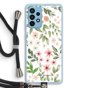 CaseCompany Botanical sweet flower heaven: Samsung Galaxy A52 Transparant Hoesje met koord