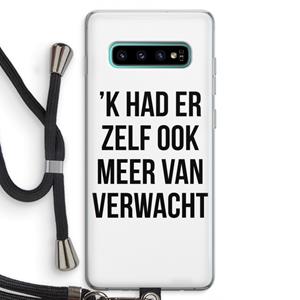 CaseCompany Meer verwacht: Samsung Galaxy S10 Plus Transparant Hoesje met koord