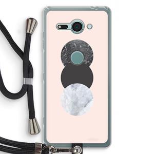 CaseCompany Marmeren cirkels: Sony Xperia XZ2 Compact Transparant Hoesje met koord