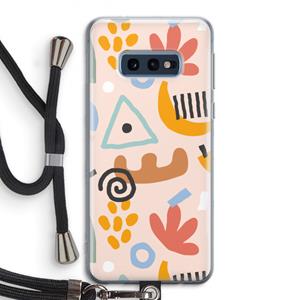 CaseCompany Abstract: Samsung Galaxy S10e Transparant Hoesje met koord