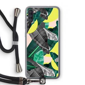 CaseCompany Fantasie jungle: Samsung Galaxy A11 Transparant Hoesje met koord