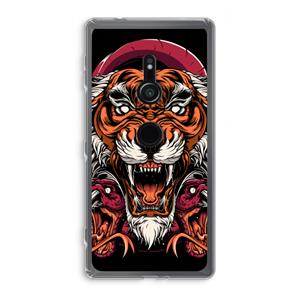 CaseCompany Tiger and Rattlesnakes: Sony Xperia XZ2 Transparant Hoesje