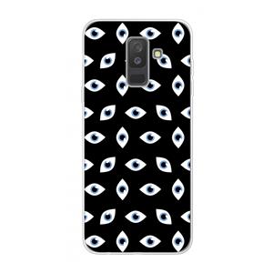 CaseCompany Eyes pattern: Samsung Galaxy A6 Plus (2018) Transparant Hoesje