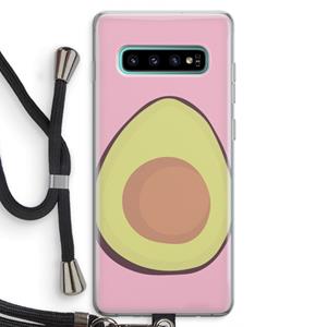 CaseCompany Avocado: Samsung Galaxy S10 Plus Transparant Hoesje met koord