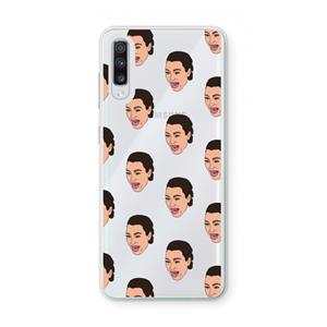CaseCompany Ugly Cry Call: Samsung Galaxy A70 Transparant Hoesje