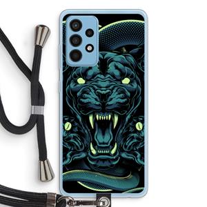 CaseCompany Cougar and Vipers: Samsung Galaxy A52 Transparant Hoesje met koord