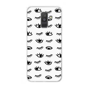 CaseCompany Eye pattern #2: Samsung Galaxy A6 Plus (2018) Transparant Hoesje