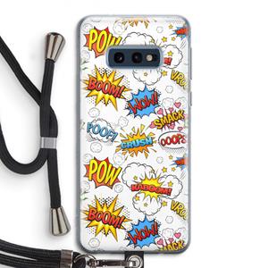 CaseCompany Pow Smack: Samsung Galaxy S10e Transparant Hoesje met koord