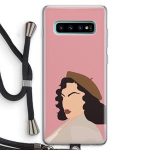 CaseCompany Confidence: Samsung Galaxy S10 Plus Transparant Hoesje met koord
