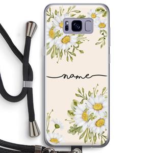 CaseCompany Daisies: Samsung Galaxy S8 Transparant Hoesje met koord